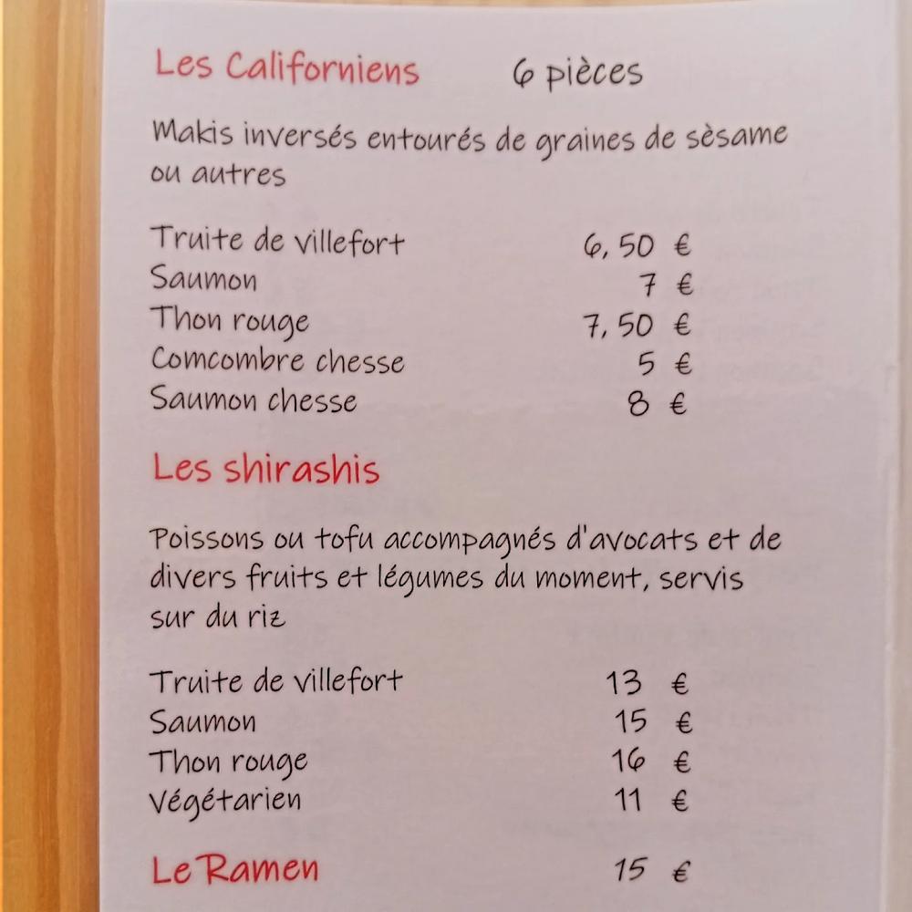 TJ sushis - Menu Image 2